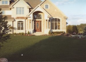 large landscaped lawn