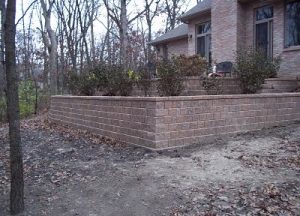 brick retaining wall